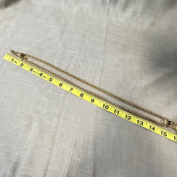 Vintage Joan Rivers 18K Gold Plated Black Heart Pendant Necklace - Picture 9 of 13